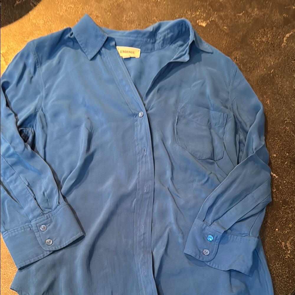 L'AGENCE Vibrant Blue Shirt